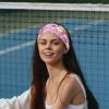 1 Pack Aesthetic Art Flower Elastic Soft Fabric Non-Slip Women's Fashion Headbands - Soft, Wide, and Stylish for All Occasions view 2