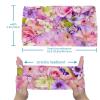 1 Pack Aesthetic Art Flower Elastic Soft Fabric Non-Slip Women's Fashion Headbands - Soft, Wide, and Stylish for All Occasions view 3