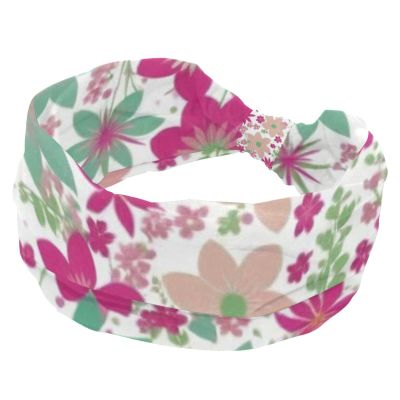 1 Pack Headbands for Women Non Slip Elastic Sports Hair Bands for Women, Soft Cloth Headband for Workout Yoga Fashion Hair Accessories,Aesthetic Art Flower