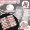 2 Pack Tri-Fold Press On Nail Organizer Case - 4-Page Portable Storage Box for Fake Nails, Clear PET Plastic Travel Holder (63.21.8 inch) view 4