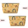 ZALAAUO Leather Travel Toiletry Bag, Zipper Pouch Travel Toiletry Case for Woman Man Suitable Travel Rainbow4 view 2