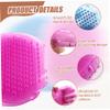 2Pcs Silicone Body Scrubber, Non-Slip PVC Massage Gloves with Hanging Hole Practical Double Sided Brush for Showering Massage, Body Brushes view 4