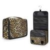 DXTKWL Toiletry Bag for Women Men, Vintage Leopard Print Waterproof Travel Toiletry Bags with Hanging Hook, Portable Wash Makeup Cosmetic Bag view 2