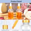110 Pcs 1 Oz Glass Dropper Bottles with Golden Caps for Essential Oils Perfumes Cosmetics and Travel Liquid Storage Featuring Funnels Droppers and Cleaning Brushes (Blue) view 4