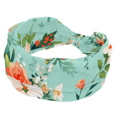 1 Pack Aesthetic Art Flower Elastic Soft Fabric Non-Slip Women's Fashion Headbands - Soft, Wide, and Stylish for All Occasions