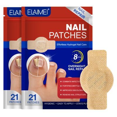 21 PCS Nail Patches Toenail Treatment Patch Extra Strength 8-Hour Nail Repair Patches,,Nail Repair for Restores Damaged Nails and Appearance of DiscoloredOvernight Renewal for Men and Women2pack