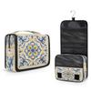 DXTKWL Toiletry Bag for Women Men, Ethnic Ornament Ceramic Tiles Print Waterproof Travel Toiletry Bags with Hanging Hook, Portable Wash Makeup Cosmetic Bag view 2