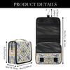 DXTKWL Toiletry Bag for Women Men, Ethnic Ornament Ceramic Tiles Print Waterproof Travel Toiletry Bags with Hanging Hook, Portable Wash Makeup Cosmetic Bag view 3