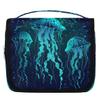 DXTKWL Toiletry Bag for Women Men, Ocean Sea Animal Teal Jellyfish Waterproof Travel Toiletry Bags with Hanging Hook, Portable Wash Makeup Cosmetic Bag view 1