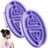 2PCS Meridian Brush, 5.7x3.7 Inch Massage Brush with Non Slip Handle, Body Massage Tools for Neck, Shoulders, Waist, Legs, Knees, Body Brushes view 1