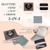BOROLA 3-in-1 Oil Blotting Paper 100 Sheets, Mirror Puff Pink Bow view 2