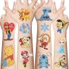 10 Sheets Kids Love Temporary Tattoos 60 pcs Cartoon Characters Birthday Themed Party Supplies Decoration Favors Cartoon Sticker for Kids Boys Home Activity Class Prizes Carnival Holldays Rewards view 3