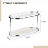 2-Tier Metal Frame Perfume Stand, Clear Acrylic Trays, Stylish Vanity Organizer for Perfume Collection, Dresser Storage view 4