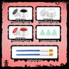 IONSGAKO Clown Makeup Kit, Black White Red Face Body Paint Professional Oil-Based Body Face Paint Halloween Joker Makeup Kit for Adults Special Effects SFX Zombie Vampire Skeleton Cosplay Makeup view 4