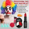IONSGAKO Halloween Joker Clown Makeup Kit, White Black Red Face Body Paint with Red Clown Nose, Professional Halloween SFX Cosplay Makeup Kit for Adults view 4