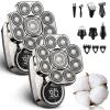 9.0 Shaver, 9.0 Ultra Shaver, 9D Floating Head Shavers, Intelligent Led Display Ipx7 Waterproof Wet Dry Shaving, 6-in-1 Detachable Rechargeable Electric Razor for Men (2PCS-Silver) view 1