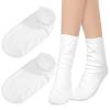 Castor Oil Pack Wrap for Feet, Organic Cotton Socks for Foot Arthritis, Tingling & Cracking Relief, Reusable Foot Ankles Wrap, White Support for Plantar Fasciitis view 1