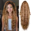 30 Inch Ponytail Extension, Layered Ponytail Extensions for Women, Soft Wavy Claw Clip in Ponytail Extension, Natural Synthetic Hair Pieces for Women (Light Brown with Bleach Blonde Highlights) view 1