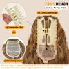 30 Inch Ponytail Extension, Layered Ponytail Extensions for Women, Soft Wavy Claw Clip in Ponytail Extension, Natural Synthetic Hair Pieces for Women (Light Brown with Bleach Blonde Highlights) view 3