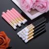 100 Pieces Lash Brushes for Cleaning, Lash Shampoo Brushes Eyelash Extension Cleansing Blackhead Removing Brush Nose Pore Deep Cleaning Facial Cleansing Brush (Pink, 3.8Inch) view 3