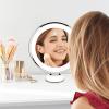 10X Magnification Cosmetic Mirror LED Makeup Mirror 3 Light Adjustable Brightness Vanity Mirror Suction Cup Makeup Mirror Wall Mounted LED Mirror for Makeup view 2