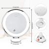 10X Magnification Cosmetic Mirror LED Makeup Mirror 3 Light Adjustable Brightness Vanity Mirror Suction Cup Makeup Mirror Wall Mounted LED Mirror for Makeup view 4