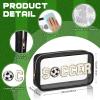 Reallnaive 6 Pcs Soccer Clear Cosmetic Makeup Bag with Chenille Letter Patch Sport Goodie Clear PVC Pouch Organizer Waterproof Travel Toiletry Bags for Sports Theme Birthday Party Supplies view 2