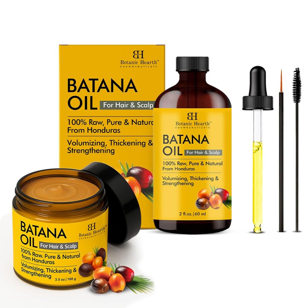 Botanic Hearth Batana Oil 2 fl oz with Batana Butter 3.5 fl oz Combo Pack
