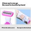 Travel Razor Portable Shaving Kit Travel Size Toiletries with 1 Replacement Head and Case,Travel Shaver Perfect for Armpits,Arms,Bikini Area,and Legs view 3