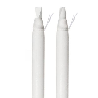 2pcs Waterproof Eyebrows Pencil Microblading Eyebrow Pen Pull Cord Peel-off Brow Pencil for Creating Long-Lasting Clear Wild Eyebrows, Brow Permanent Makeup (2pcs White)