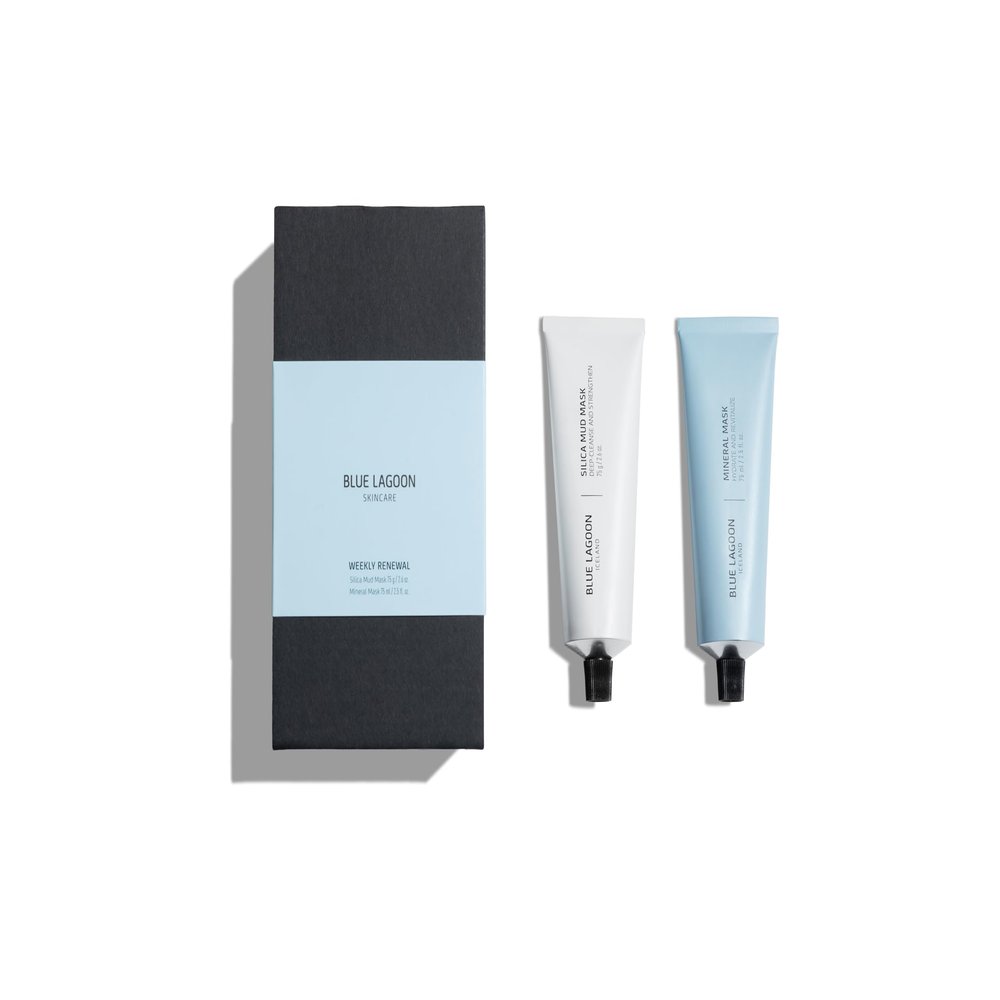 Blue Lagoon Iceland - Weekly Renewal - Purifying Facial Mask to Calm Redness & Soothe Skin Silica Mud Mask 75ml, Hydrating Overnight Mineral Face Mask 75ml