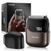 Electric Foil Shaver for Men: Portable Electric Razor for Beard/Face - 3 Floating Blade LED Display USB-C Fast Rechargeable - IPX7 Waterproof for Travel & Home,Ink Gray view 1