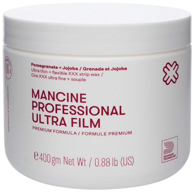 Mancine Strip Wax: Ultra Film Pomegranate & Jojoba (14oz)