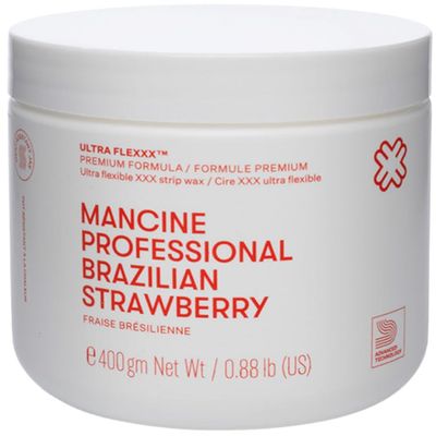 Mancine Strip Wax: Ultra Flexxx Brazilian Strawberry (14oz)
