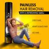 Hair Removal Cream Spray for Men, Painless Body Hair Remover, Fast-Acting Depilatory Spray with Aloe Vera & Lemon Extract, Sensitive Skin Formula, Smooth Hair-Free Skin, 200 ml view 3