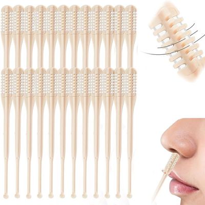 2025 New 2-in-1 Nose Hair Removal Tool,360 Rotating Nose Hair Trimmer Tool for Men and Women,Double-Sided Nasal Hair Cutter & Ear Scoop - Washable Home and Travel Essential (24pcs)