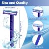 Phafaloop Twin Blade Disposable Razors for Men & Women  135 Pack Bulk Stainless Steel Shavers with Lubricating Strip & Safety Cap, Non-Slip Handle for Sensitive Skin, Travel, Hotel, Charity (Blue) view 2