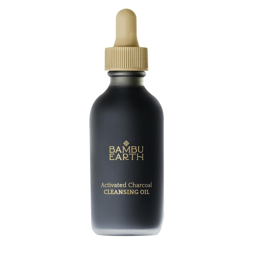 BAMBU EARTH Activated Charcoal Cleansing Oil for Face  Gently Detoxifies & Lifts Impurities with a Blend of Essential Oils  Skincare That Refreshes Complexion & Soothes Problematic Skin  2 Fl. Oz
