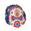 Retro flowwer Reusable Shower Cap for Women, Double Waterproof Layers Bath Hat, Hair Treatment Essentials view 2