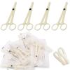 YONGDA 25Pcs Piercing Clamps Disposable Plastic Self-Locking Forceps Round Slot for Ear, Nose, Lip, Navel - Home & Studio Use view 1