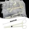 YONGDA 25Pcs Piercing Clamps Disposable Plastic Self-Locking Forceps Round Slot for Ear, Nose, Lip, Navel - Home & Studio Use view 2