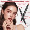 XINGXYUEL 2PCS Double-headed Eyeliner Stamp Pencil Red Liquid Winged Eyeliner Stamp Pen Waterproof Smudgeproof Eye Liner Stamp for Eye Makeup(Star+Heart) view 2
