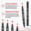 XINGXYUEL 2PCS Double-headed Eyeliner Stamp Pencil Red Liquid Winged Eyeliner Stamp Pen Waterproof Smudgeproof Eye Liner Stamp for Eye Makeup(Star+Heart) view 4