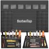 Magnetic Mat 19x12.5 Inch 6 Slots Barber Tray Hairdressing Electric Clippers Storage Mat Salon Table Tools Nonslip Cushion Heat Resistant Pad for Clippers Scissors Combs for Barbershop Salon, Home view 1