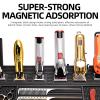 Magnetic Mat 19x12.5 Inch 6 Slots Barber Tray Hairdressing Electric Clippers Storage Mat Salon Table Tools Nonslip Cushion Heat Resistant Pad for Clippers Scissors Combs for Barbershop Salon, Home view 4