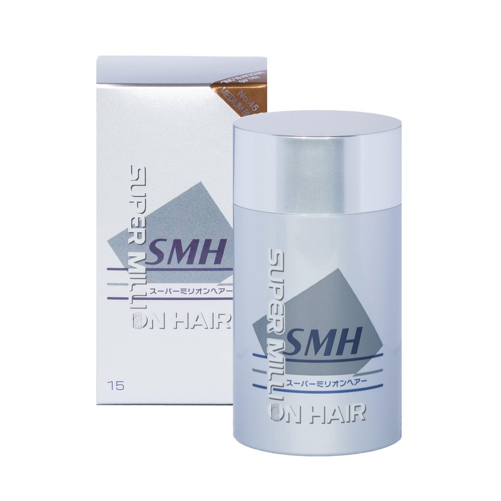 Super Million Hair SMH Hair Fibers MADE IN JAPAN Instantly Conceals Thinning Hair Long-Lasting Sweat, Water & Wind Resistant Hair Loss Solutions For Men & Women (Medium Blond, 15g)