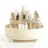 360Rotating Organizer,Lazy Cosmetic Perfume Storage Organizer,Large-Capacity Round Display Box,Suitable for Bathroom Countertops,Dressers (Cream White) view 1