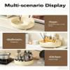 360Rotating Organizer,Lazy Cosmetic Perfume Storage Organizer,Large-Capacity Round Display Box,Suitable for Bathroom Countertops,Dressers (Cream White) view 4