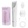 2-in-1 Bikini Trimmer for Women, Bikini Shaver with Dual Heads, Body and Facial Hair Removal, Rechargeable Cordless Electric Razors for Face Chin Pubic Underarm Legs, IPX7 Waterproof, White view 1
