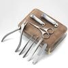 8-Piece Stainless Steel Manicure Pedicure Set with Leather Case for Nails, Eyebrows & Foot Care view 1